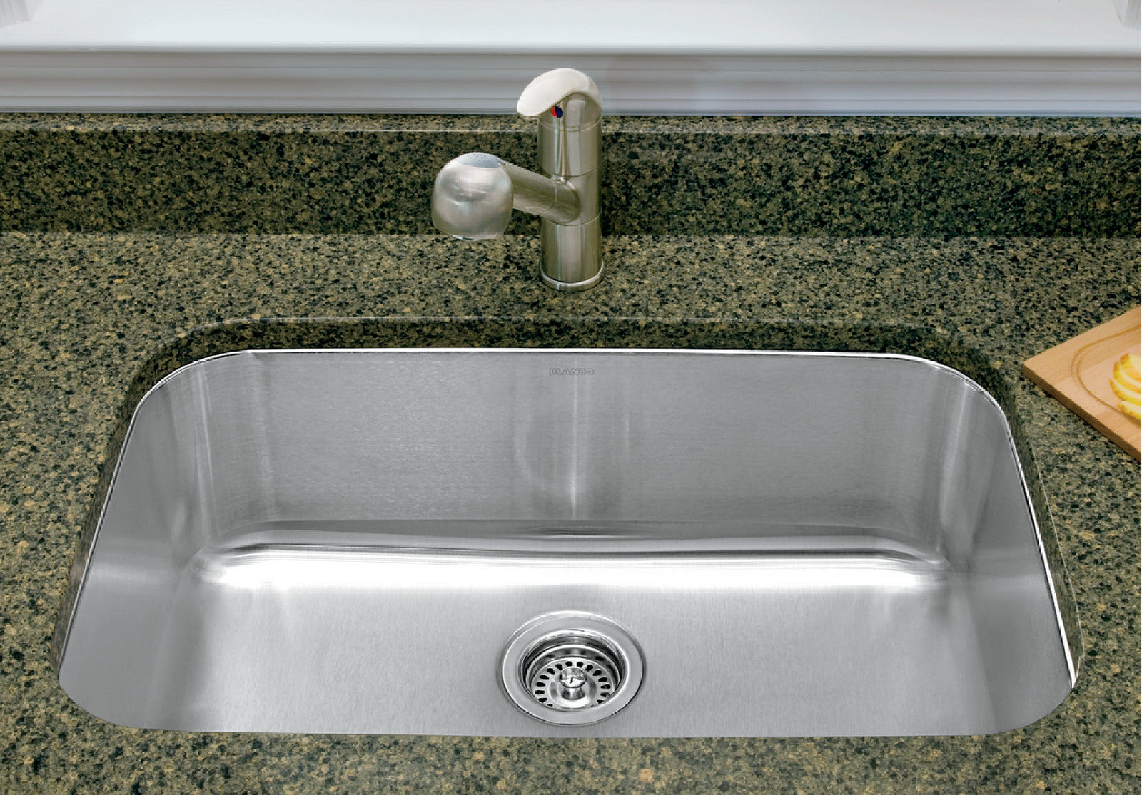Blanco Stellar 30-inch Stainless Steel Super Single Bowl Kitchen Sink - 441024 | Durable & Stylish for Modern Kitchens | Perfect for Food Prep, Dishwashing & Entertaining
