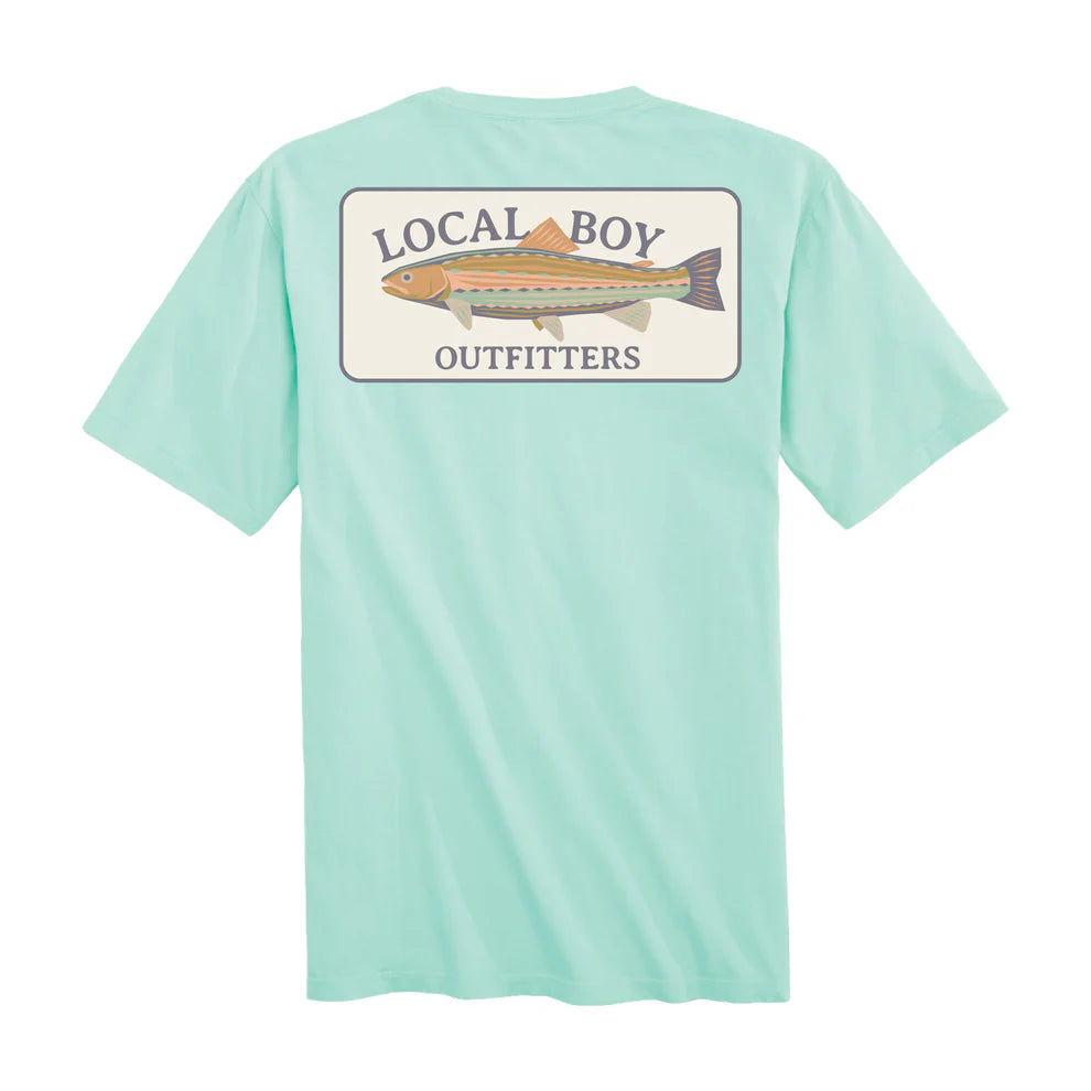 Local Boy Geo Trout Graphic T-Shirt - Comfortable Casual Tee for Fishing Enthusiasts & Outdoor Adventures