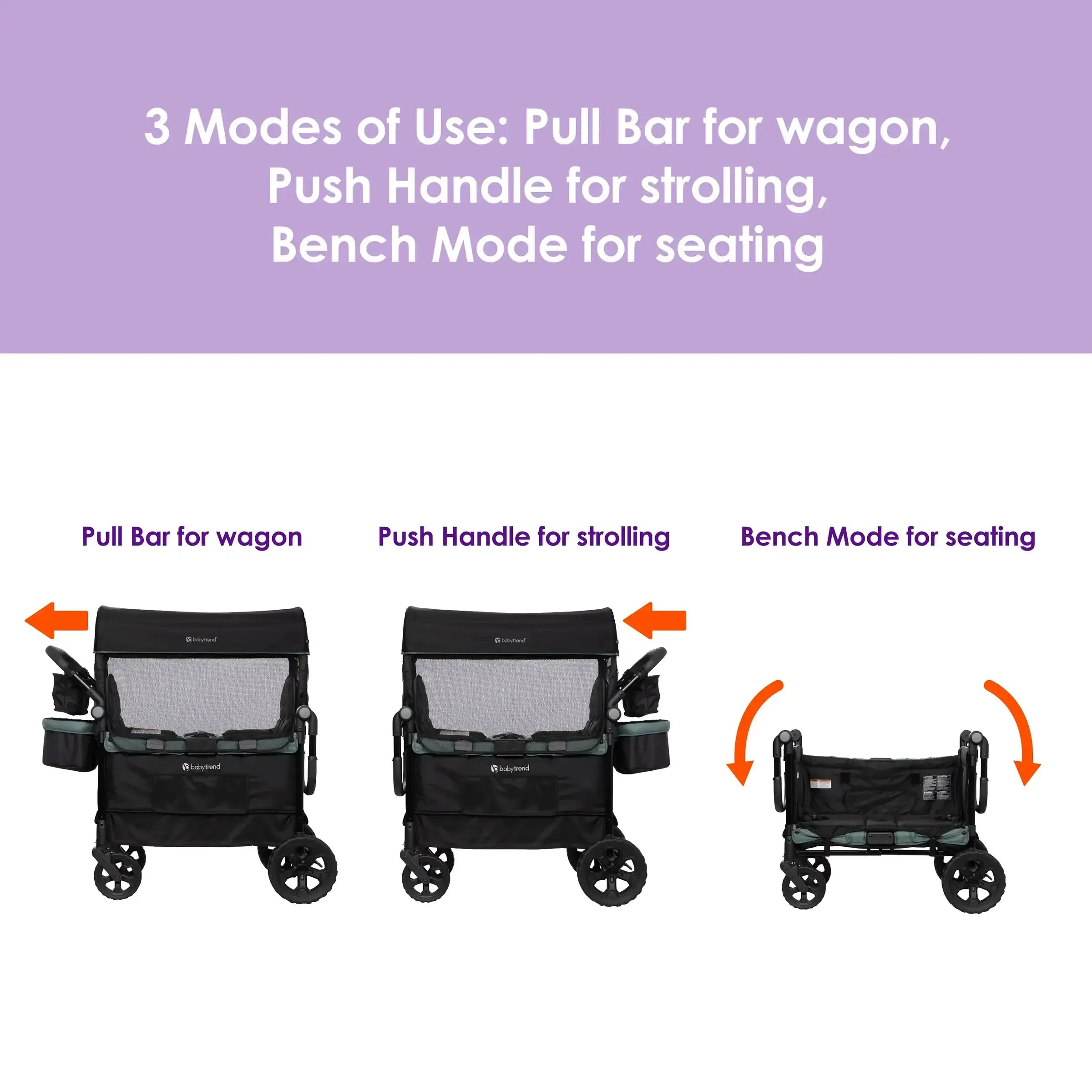 Quest PLUS 3-in-1 Stroller Wagon in Madrid Green - Convertible Baby Stroller & Wagon for Toddlers (Target Exclusive) | Perfect for Park Outings, Beach Trips & Family Adventures