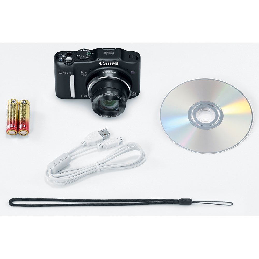Canon PowerShot SX160 16MP Digital Camera with 16x Optical Zoom & Image Stabilization - 3.0