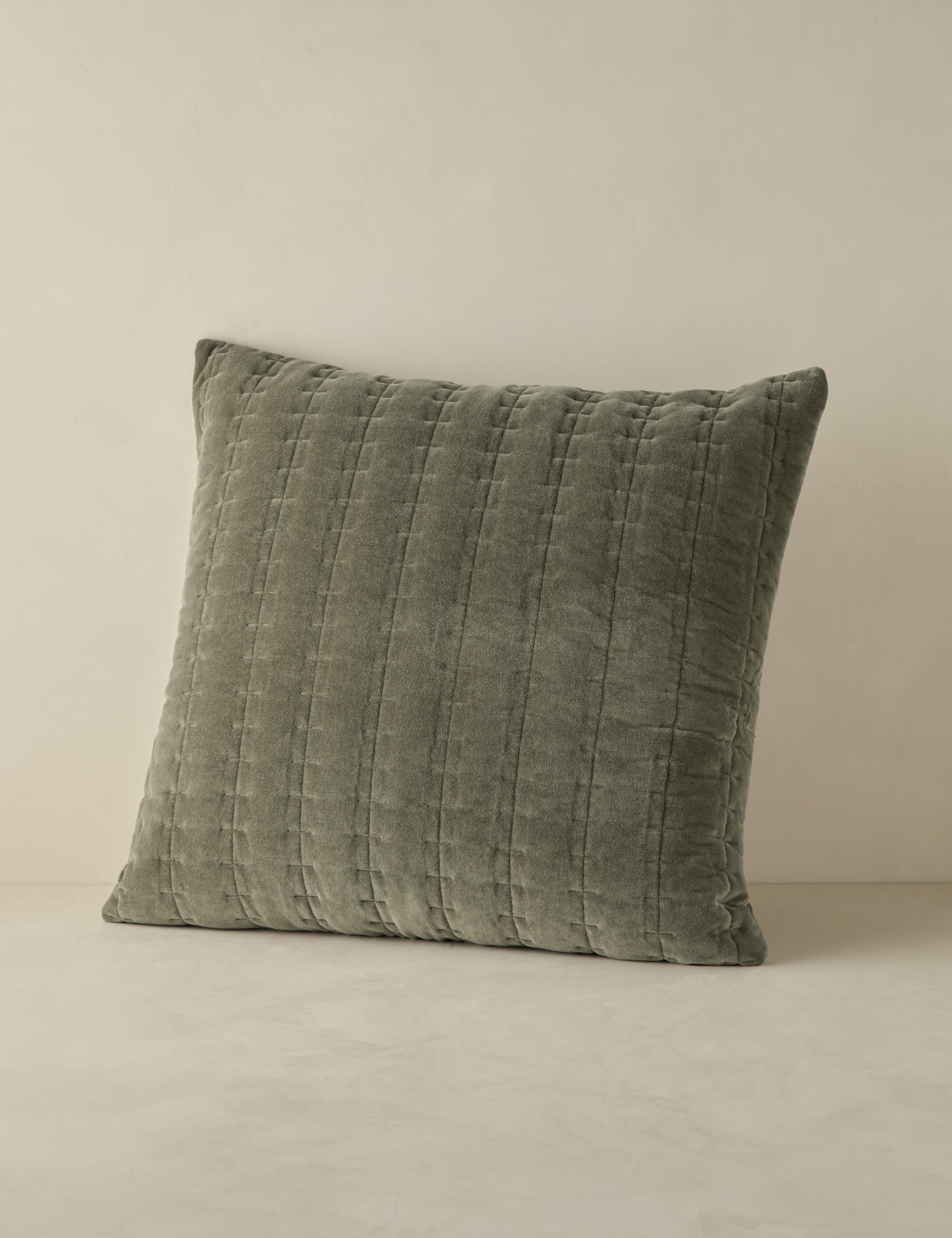 Anderson Velvet Quilted Sham - Luxury Soft Velvet Pillow Cover for Bedroom Decor, Home Decor, Couch & Sofa - Perfect for Master Bedroom, Guest Room & Living Room