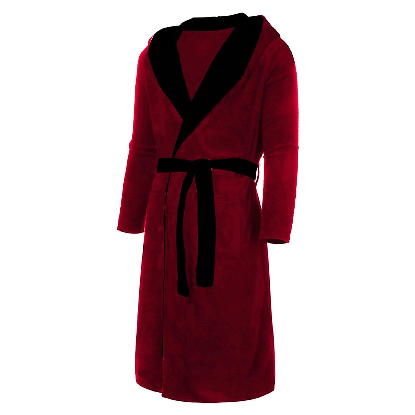 Luxury Big and Tall Men's Turkish Cotton Waffle Robe - Lightweight Fleece Plush Hooded Bathrobe for Spa, Hotel & Home Relaxation - Cozy Lounge Wear for After Shower, Vacation & Self-Care Moments