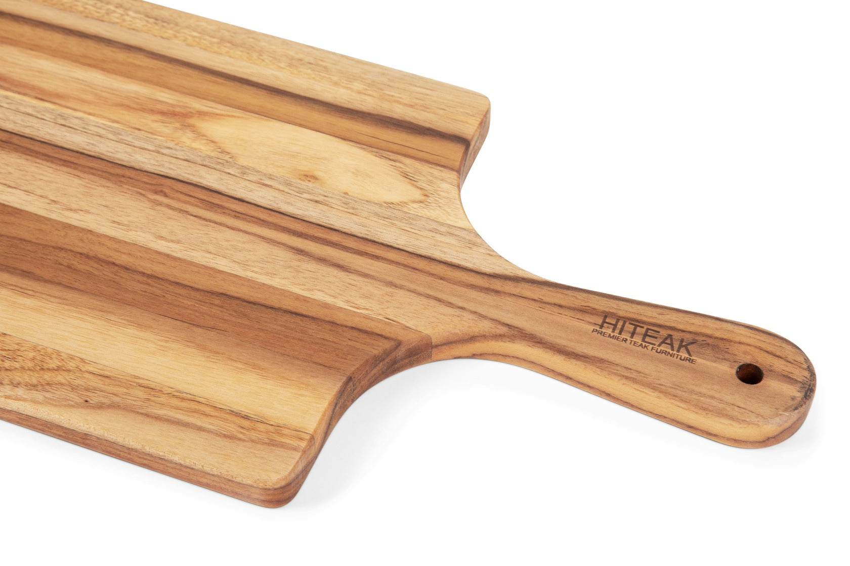 Premium Rectangular Teak Wood Cheese Board with Handles - Charcuterie Serving Platter for Entertaining, Wine & Cheese Parties, Weddings & Gifts