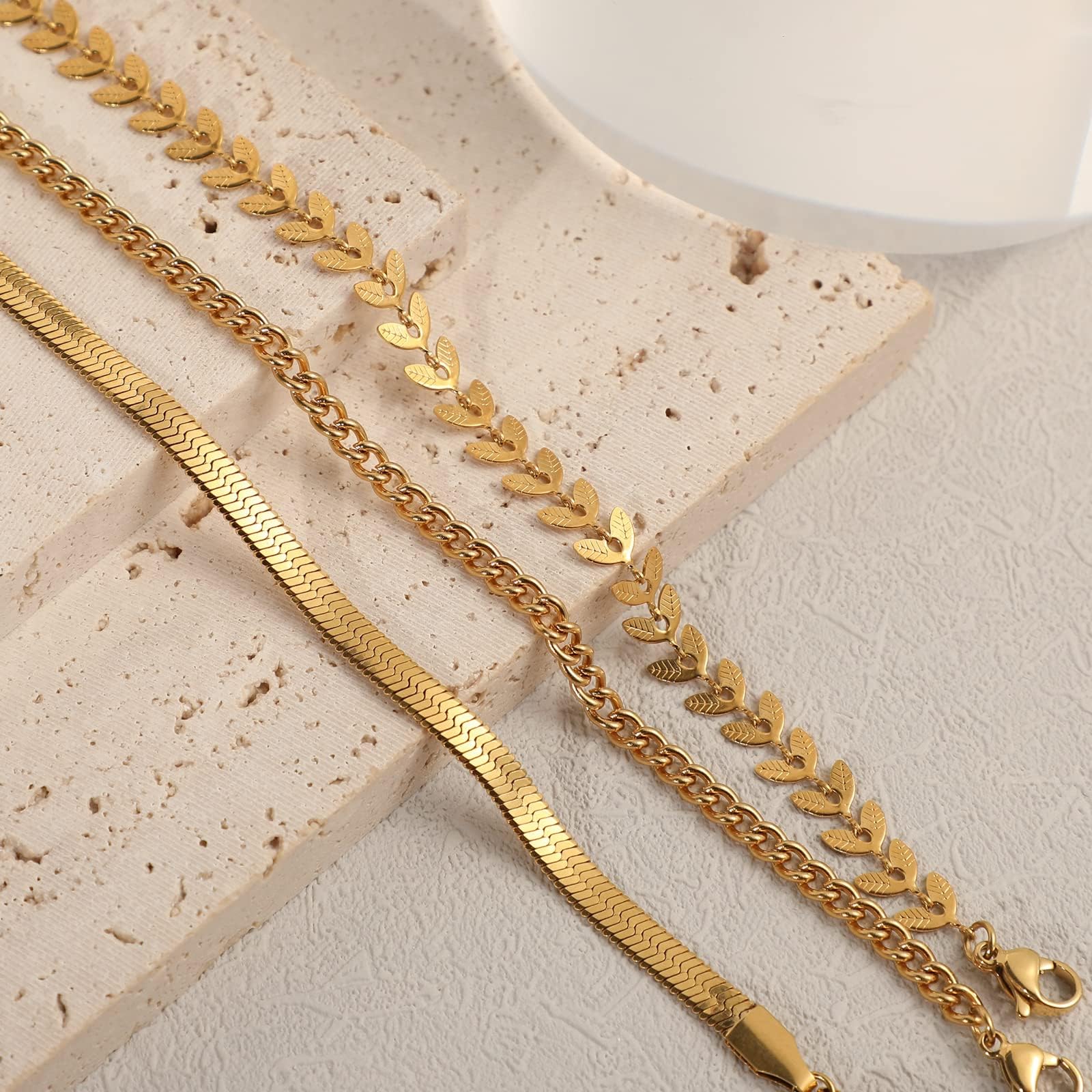 Dainty Simple Chain Anklet for Women - 18k Gold/Silver Plated Beaded Evil Eye Moon Figaro Butterfly Cuban Pearl Anklet | Elegant Summer Beach Jewelry, Perfect Gift for Her, Birthday, Anniversary & Special Occasions