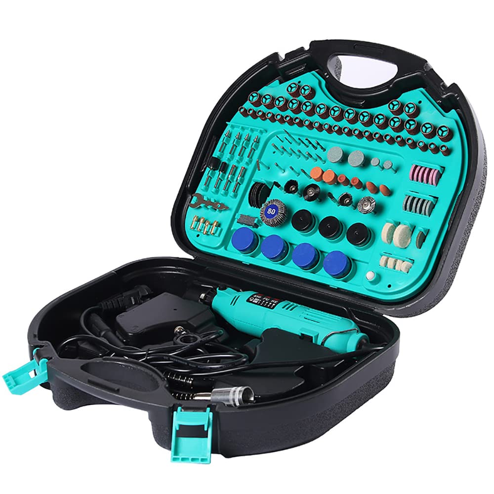 6-Speed 37000RPM Rotary Tool Kit with 252 Accessories - Electric Grinder for Sanding, Polishing, Drilling, Engraving | Perfect for DIY Crafts, Woodworking, Metal Polishing & Home Renovation Projects