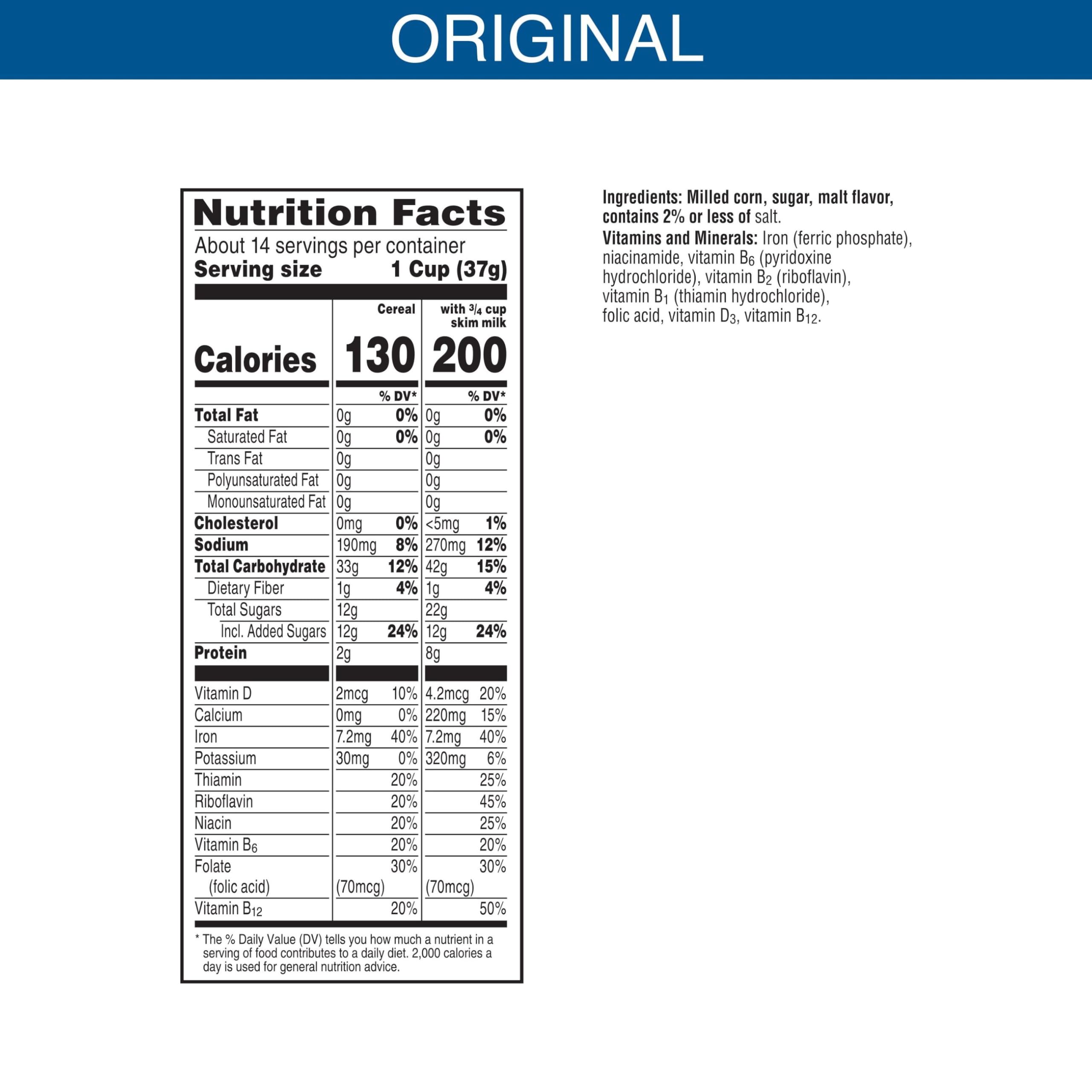 **Frosted Flakes Breakfast Cereal - Original Flavor, 19.2oz Box (Pack of 1) | Enriched with 8 Vitamins & Minerals | Kid-Friendly Snack for School Lunch, Quick Breakfast & Family Sharing**