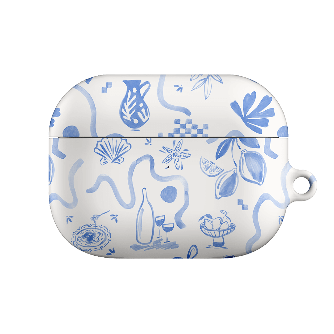 Premium Mediterranean Wave Design AirPods Pro Case - Trendy Protective Cover for Apple AirPods Pro (2019-2023) - Perfect for Travel, Workouts & Everyday Use