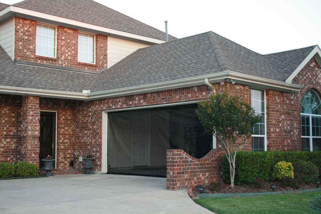 12' x 7' Garage Screen with Zipper & Storage Kit - Easy to Assemble & Walk Through - Perfect for Outdoor Patio, Backyard, and Workshop Protection