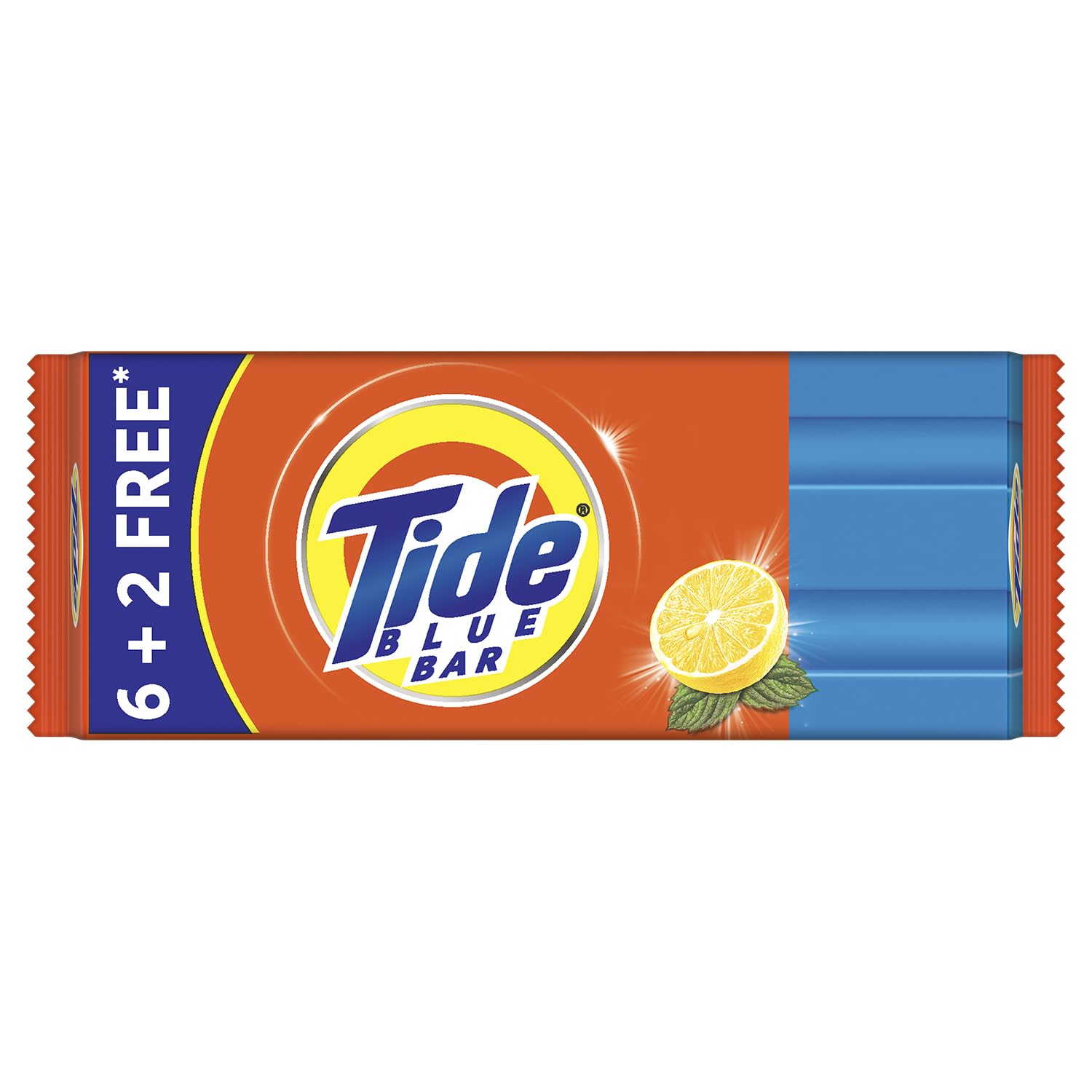 Tide Blue Laundry Detergent Bar Soap - Super Value Pack of 8 Bars (1.6 kg) | Removes Tough Stains & Odors | Gentle on Fabrics | Perfect for Hand Washing, Travel & Emergency Laundry Needs