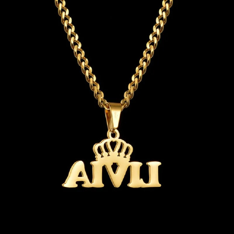 Personalized Crown Pendant Necklace for Women - Custom Name Initial Jewelry Gift for Birthday, Anniversary & Special Occasions | Perfect for Prom, Wedding & Everyday Elegance