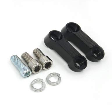 Suzuki GW250F GW250 GSX-S1000F Motorcycle Mirror Extender Adapter - 10mm M10 Right & Left Side Extension Riser Bolts Screws (Black) - Perfect for Enhanced Visibility & Custom Bike Modifications