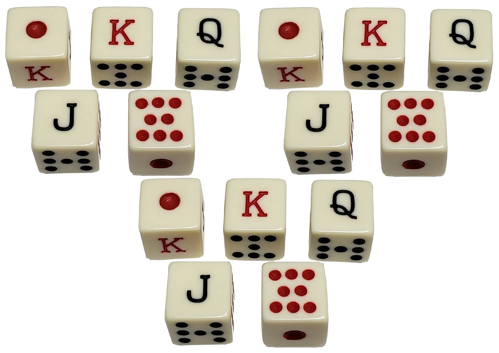 Premium Spanish Poker Dice Set - 15 Ivory Dice for Casino Games, Poker Nights & Board Games - Perfect for Poker, Yahtzee & Family Game Nights