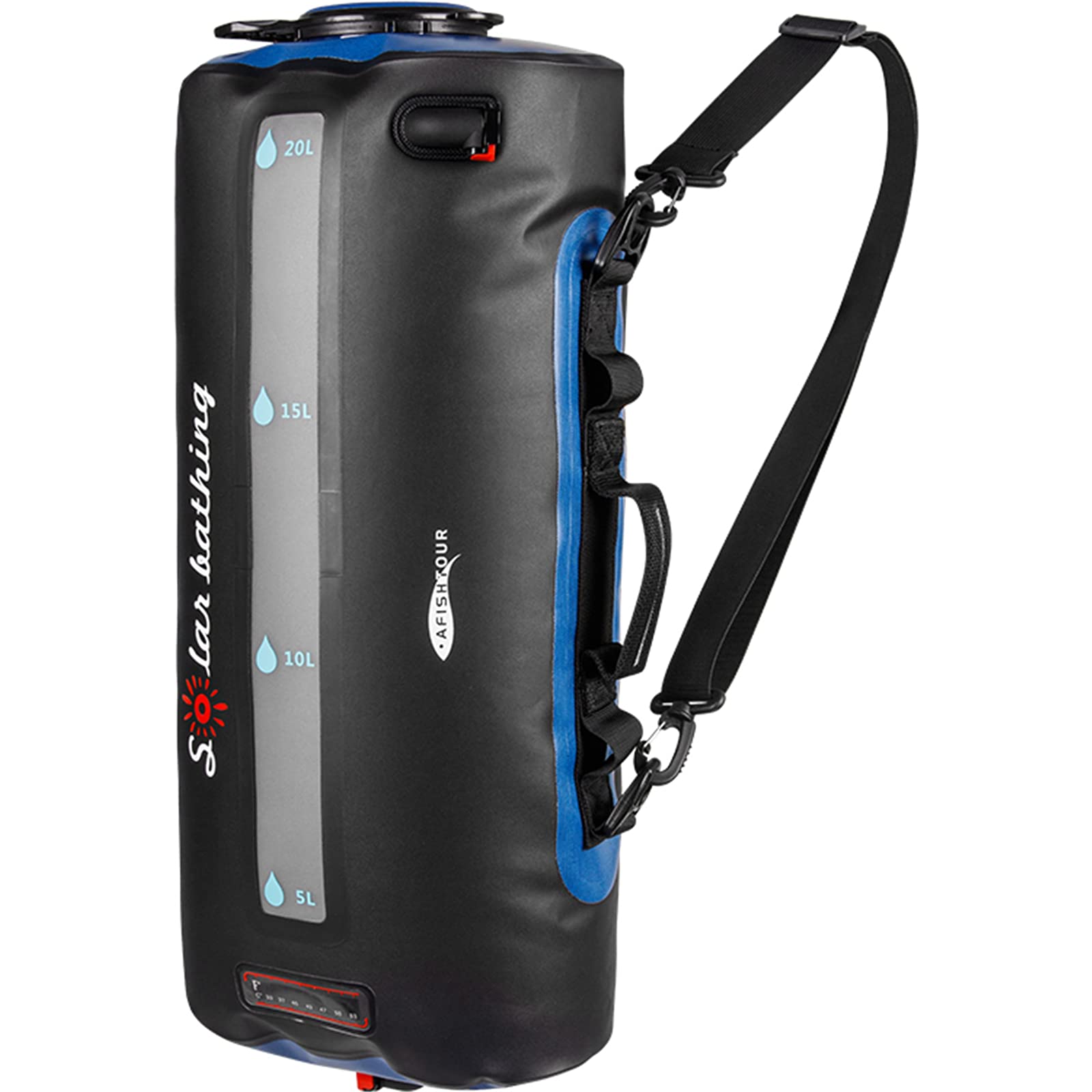 Upgraded 20L Portable Shower Bag for Camping - Removable Hose & Switchable Shower Head - Perfect for Outdoor Travel, Beach Trips, Hiking and Summer Adventures | Lightweight Waterproof Shower Kit for RV, Backpacking & Emergency Use