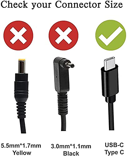 45W USB C Chromebook Charger Replacement - Fast Charging Type C Power Adapter for HP Dell Lenovo Asus Acer Google Chromebook - Perfect for Home, Office & Travel Use