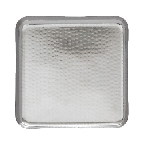 Arcata 922344 Hammered Square Platter Set - 8 x 8 Inch Stainless Steel Serving Tray (Case of 6) - Perfect for Party Appetizers, Wedding Receptions & Home Decor