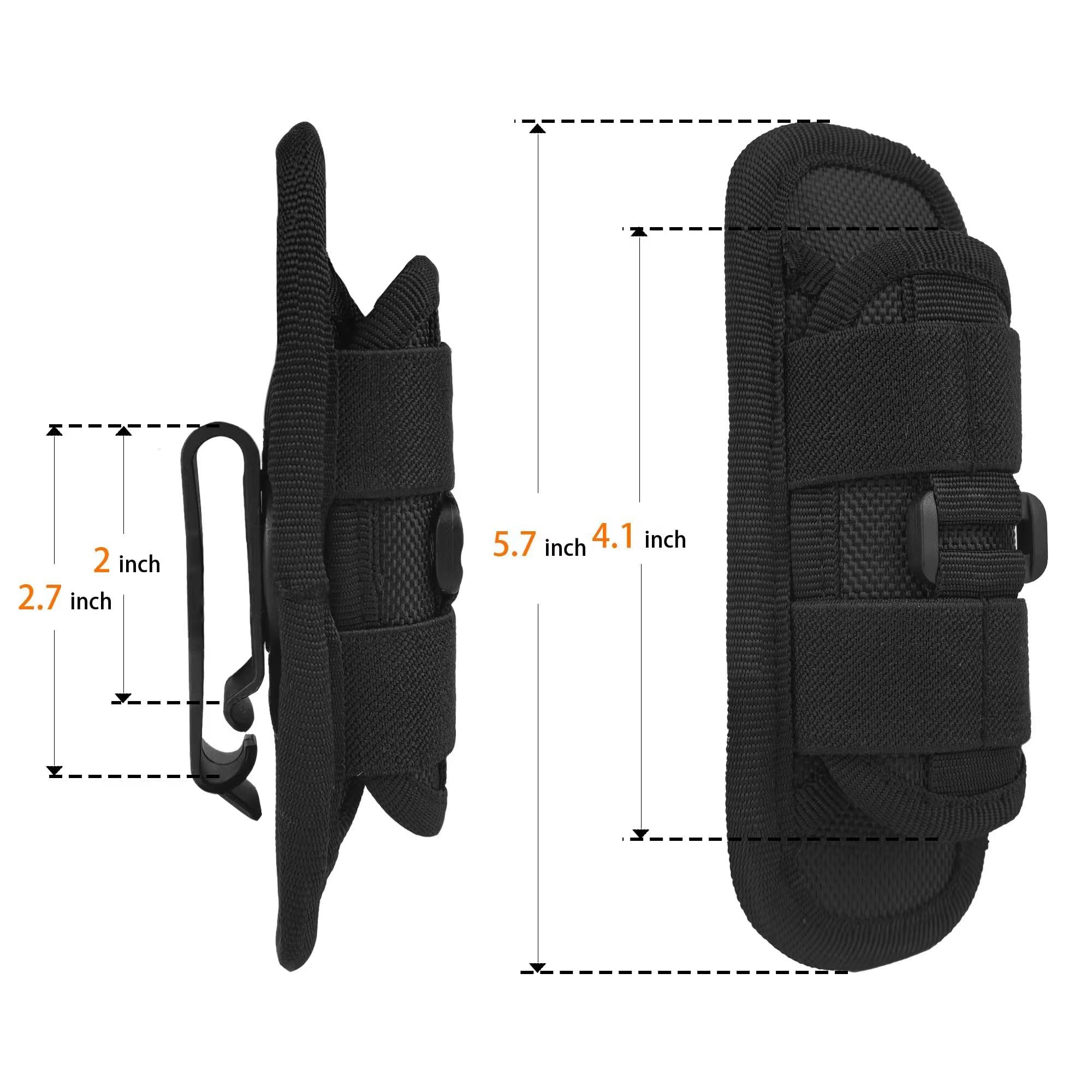Tactical Flashlight Holster Pouch - Heavy Duty Belt Mount for Police, Security & Outdoor Use - Perfect for Duty Belts, Safety Gear & Emergency Scenarios