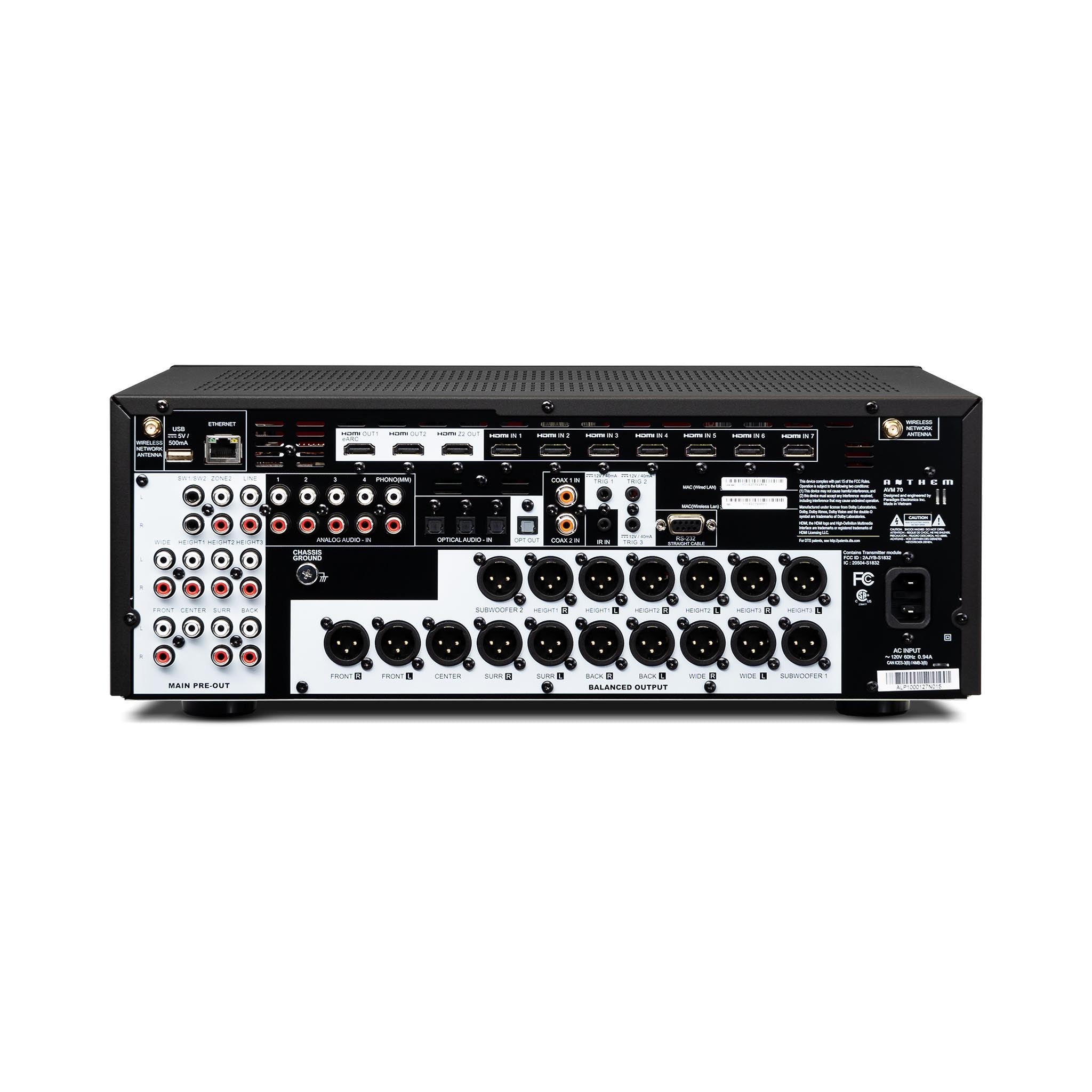 Anthem AVM 70 8K Ultra HD Dolby Atmos AV Processor - Home Theater Preamplifier for Immersive Movie & Music Experience