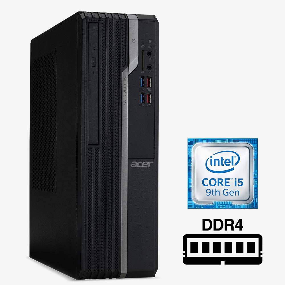 Acer Veriton X4 VX4665G Small Form Factor Desktop PC - Intel Core i5-9400 2.9GHz, 8GB RAM, 256GB SSD, DVD RW, WiFi, Bluetooth 5.0, Windows 10 Pro - Perfect for Home Office & Business Computing