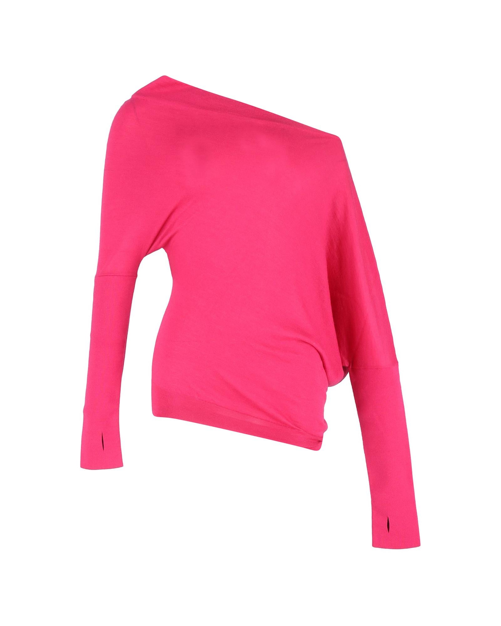 Asymmetrical One Shoulder Pullover Sweater for Women - Trendy Off-Shoulder Knit Top for Casual Outings & Date Nights