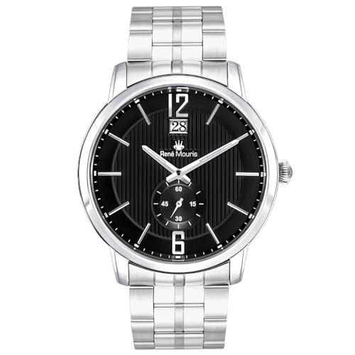Black Dial - Silver Case - Silver Band - Silver Applique