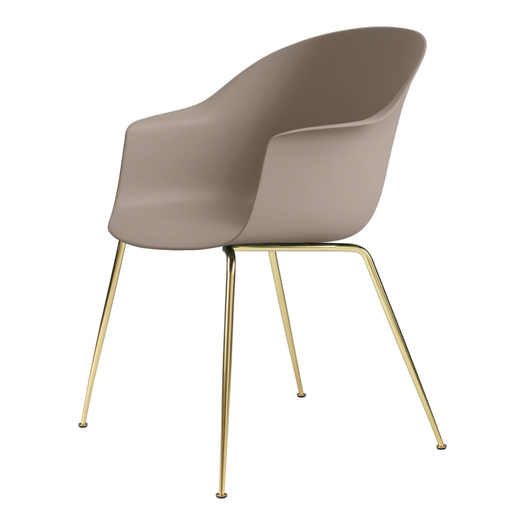 Modern Bat Dining Chair with Conic Base - Unupholstered Wooden Seat - Perfect for Kitchen, Dining Room & Restaurant Decor
