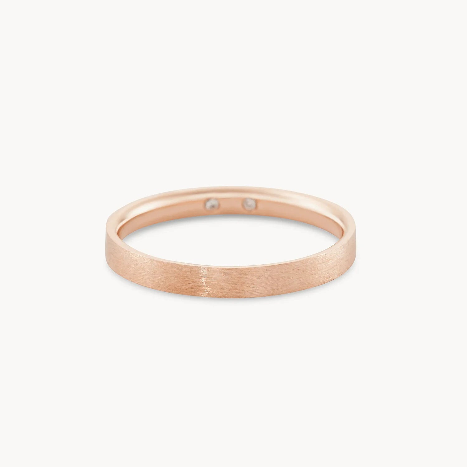 Everlast Band Brushed 14K Rose Gold Ring - Minimalist Stackable Wedding Band for Women & Men - Perfect for Everyday Wear, Anniversaries & Special Occasions
