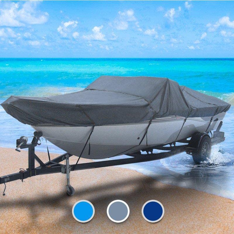 Heavy Duty 600D Waterproof Boat Cover for Center Console Boats up to 21’6