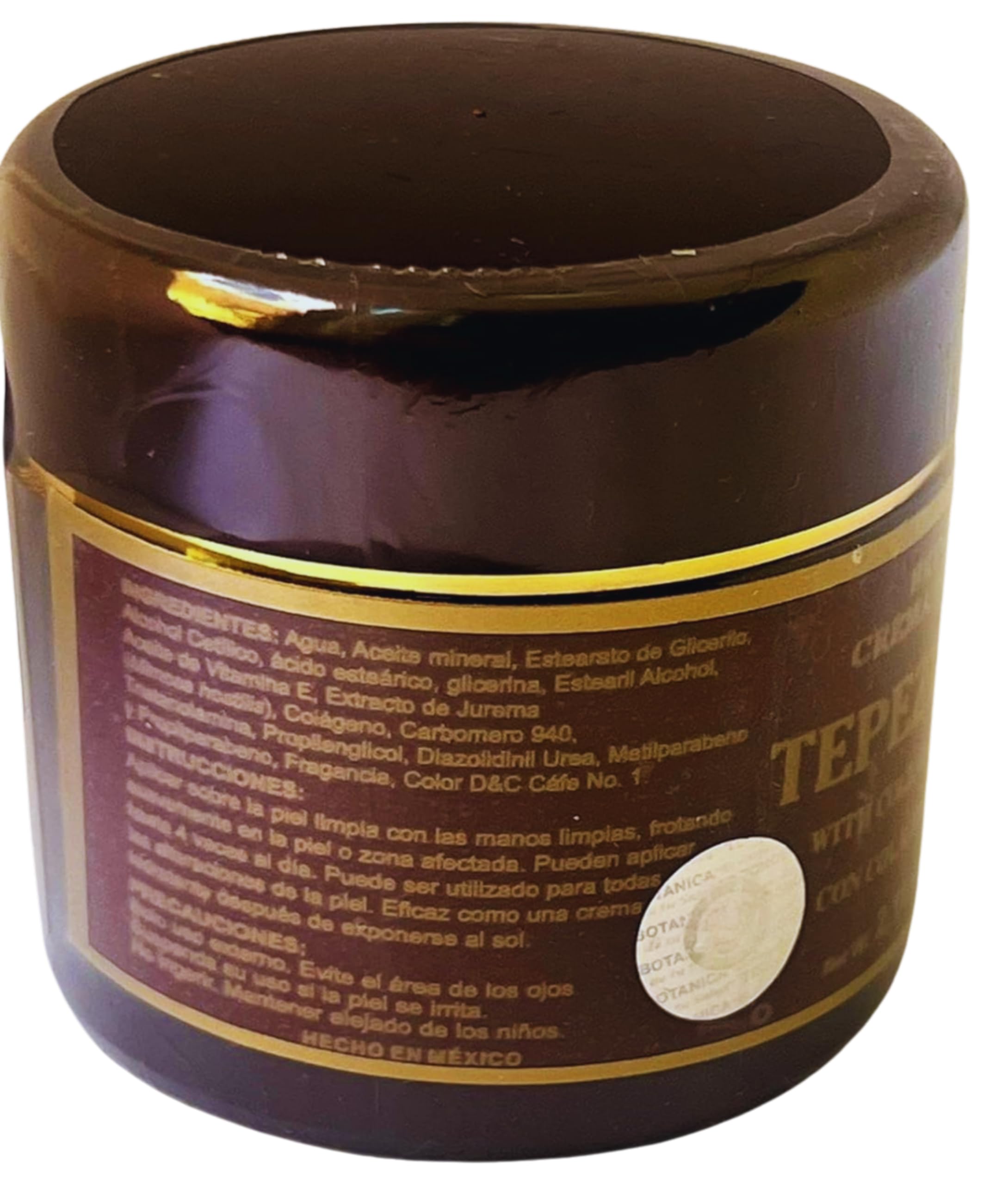 Tepezcohuite Cream with Collagen & Vitamin E - 2.11oz (60g) - 100% Natural Skin Care for Acne, Wrinkles & Scars - Perfect for Daily Moisturizing & Skin Repair