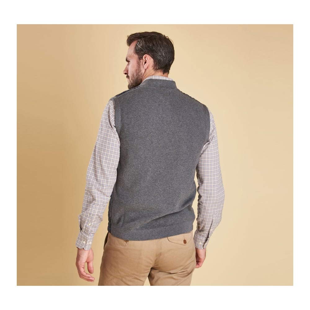 Barbour Men's Quilted Gilet Vest - Grey, Small Size | Warm & Stylish Layering for Outdoor Activities & Casual Wear