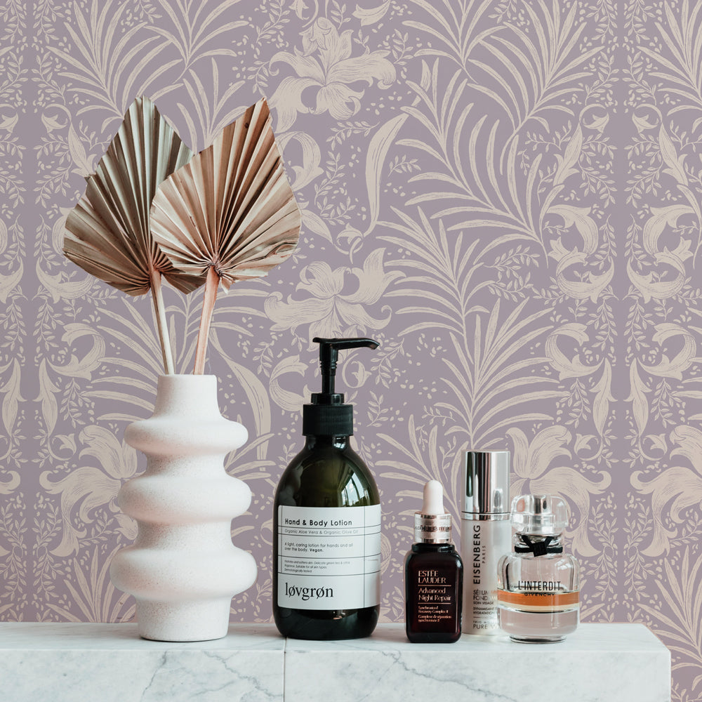 Donna Floral Wallpaper Sample - Peel and Stick Removable Wallpaper for Bedroom, Living Room, and Nursery Decor