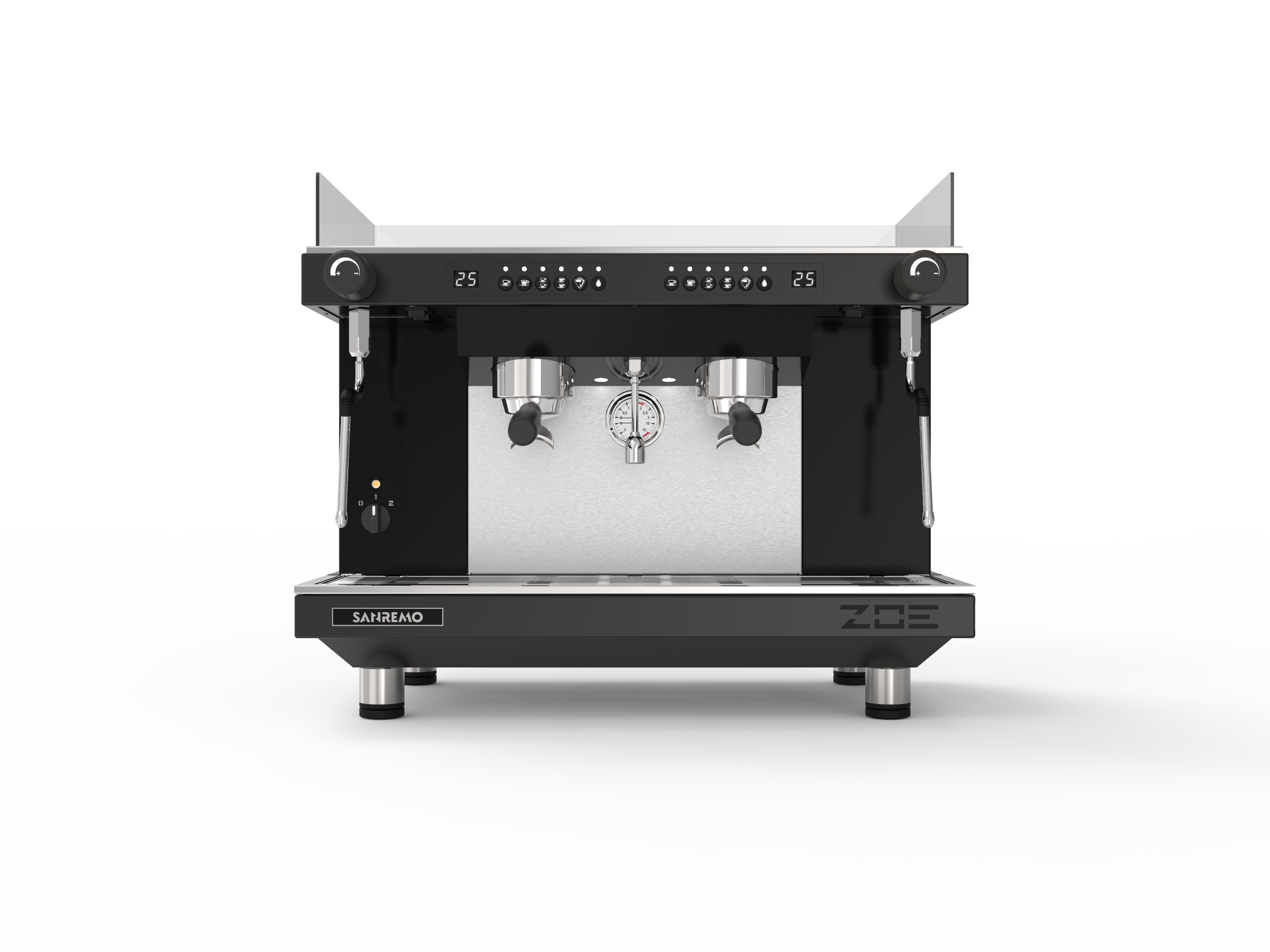 Sanremo ZOE Competition Tall 2 Group Commercial Espresso Machine - Black | Professional Coffee Shop & Cafe Use