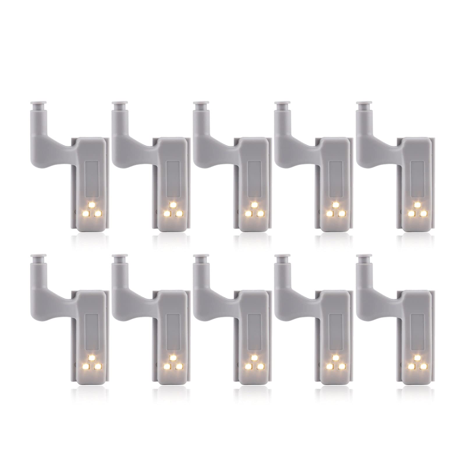 JOLAU 8-Piece LED Smart Touch Sensor Cabinet Light - Warm White Hinge Light for Closet, Wardrobe & Interior Cabinets - Automatic Night Light for Bedroom, Kitchen, and Storage Spaces