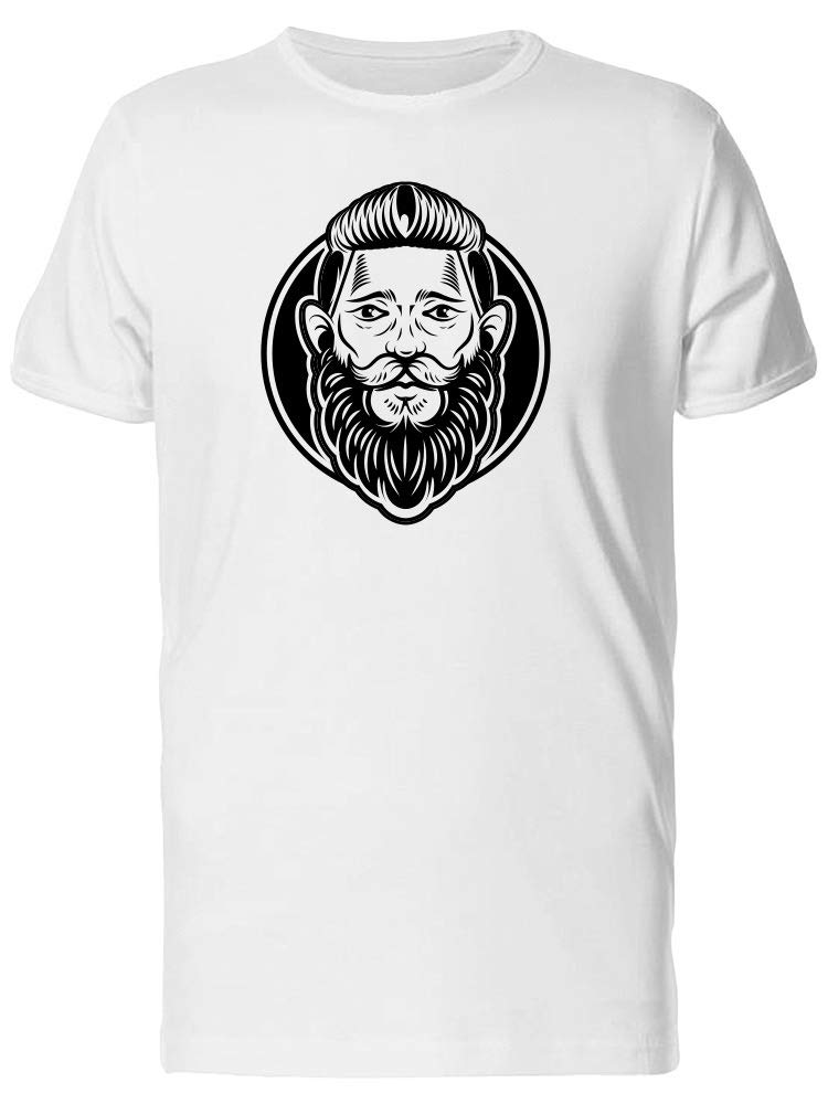 Trendy Hipster Men's Logo Tee with Beard Design - Casual Streetwear for Urban Style & Everyday Wear