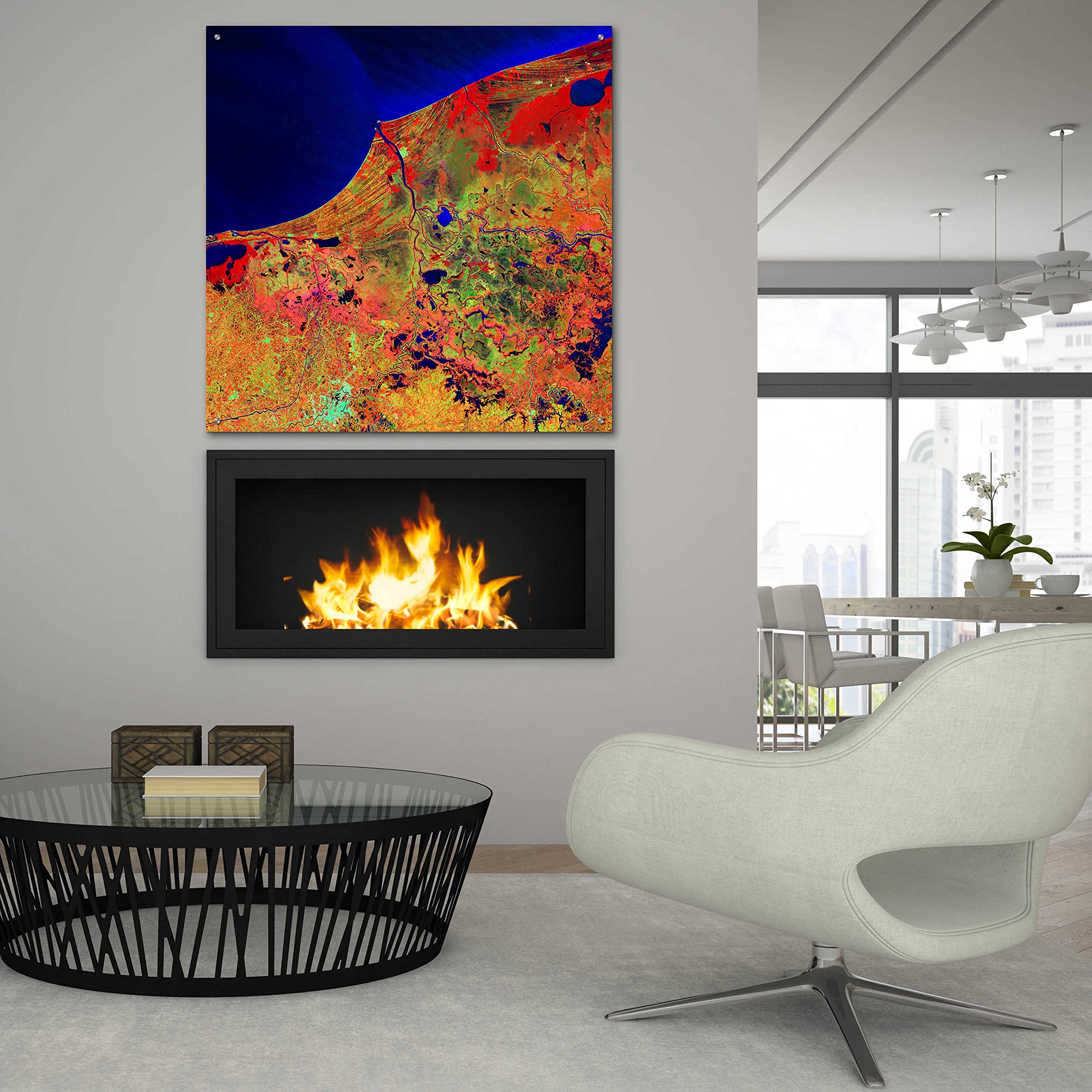 Epic Art 'Earth as Art: Mexico's Biosphere' - 36x36 Inch Acrylic Glass Wall Decor - Modern Home & Office Wall Art - Perfect for Living Room, Bedroom or Office Decoration