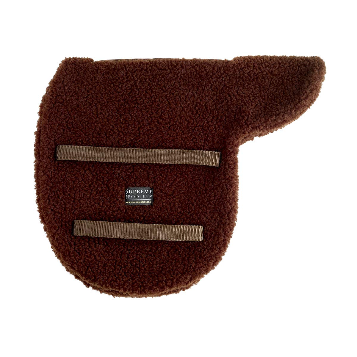 Supreme Products 17-inch Brown Numnah - Premium Horse Saddle Pad for Comfort & Protection - Ideal for English & Western Riding, Training, and Show Jumping