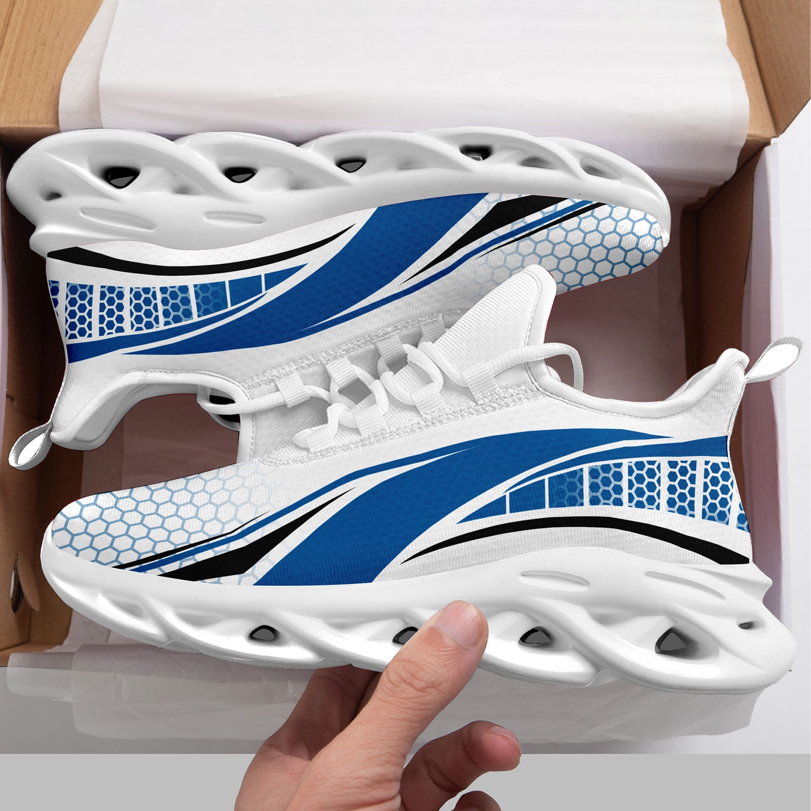 Custom Maxsoul Personalized Sneakers for Men & Women - Lightweight Comfortable Walking Shoes FN003 E025022 (Size 15) - Perfect for Gym, Running & Casual Wear
