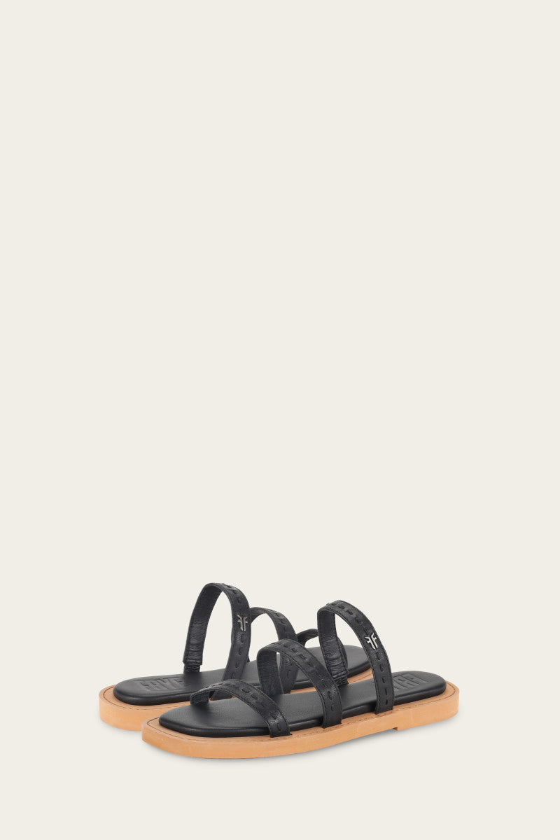 Faye Strappy Slide Sandals - Pre-Owned Women's Fashion Footwear for Casual Outings & Beach Vacations