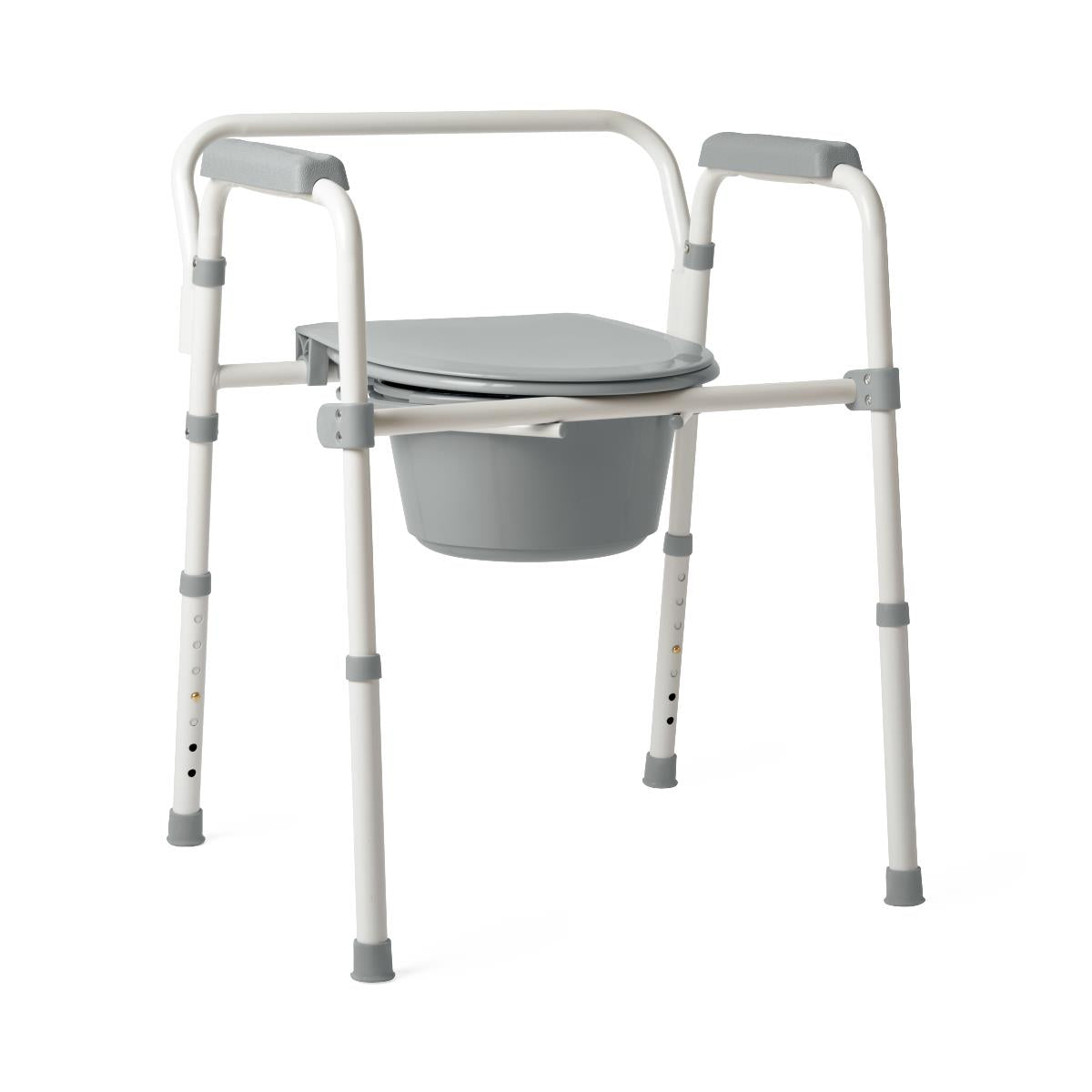 3-in-1 Steel Commode with Wheels - Heavy Duty Rolling Utility Cart for Home, Office & Hospital Use - Multi-Purpose Storage Organizer for Bathroom, Kitchen & Bedroom