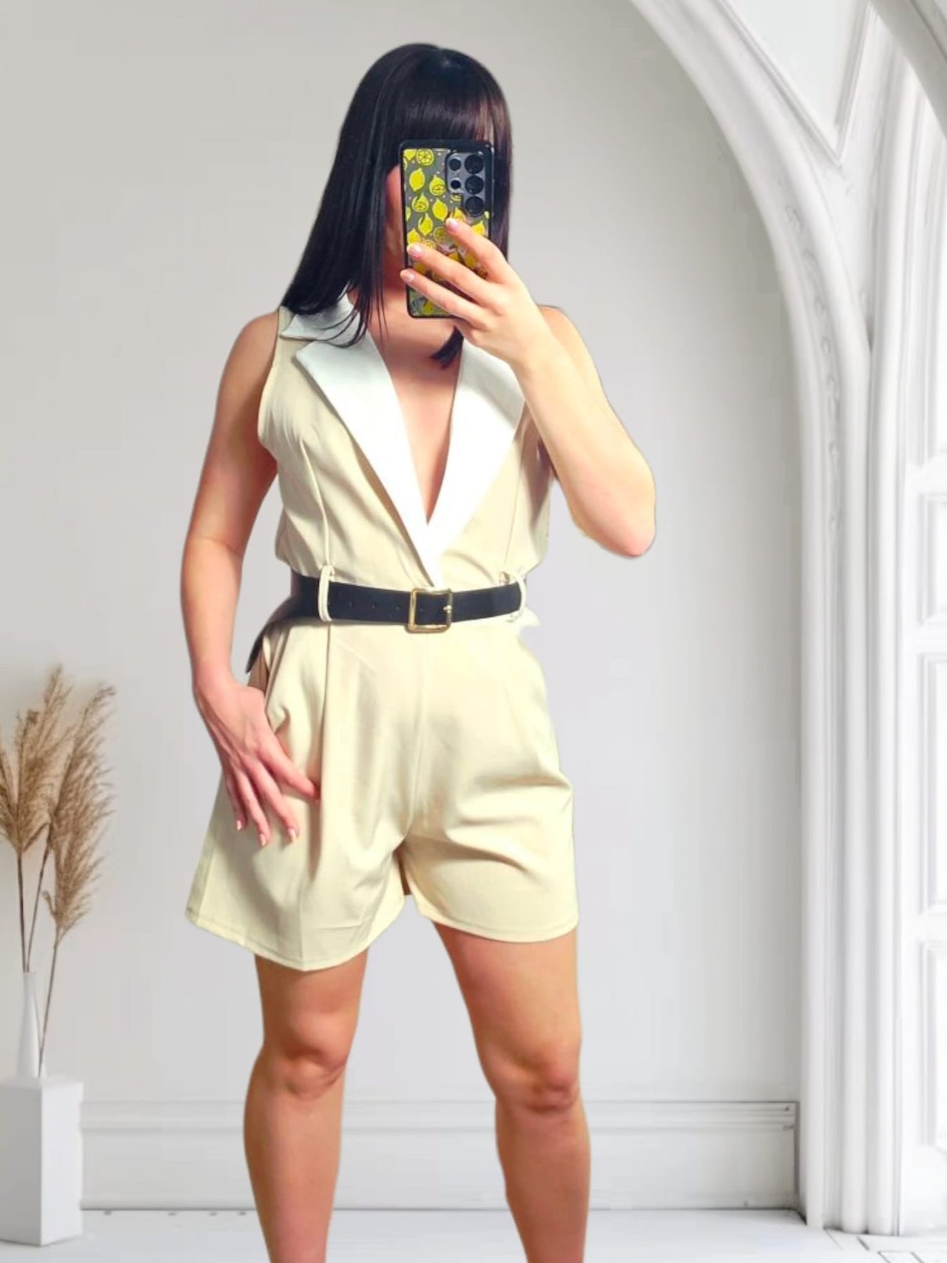 Raven Women's Jumpsuit Beige - Stylish One-Piece Romper for Casual Outings, Summer Wear & Beach Vacations