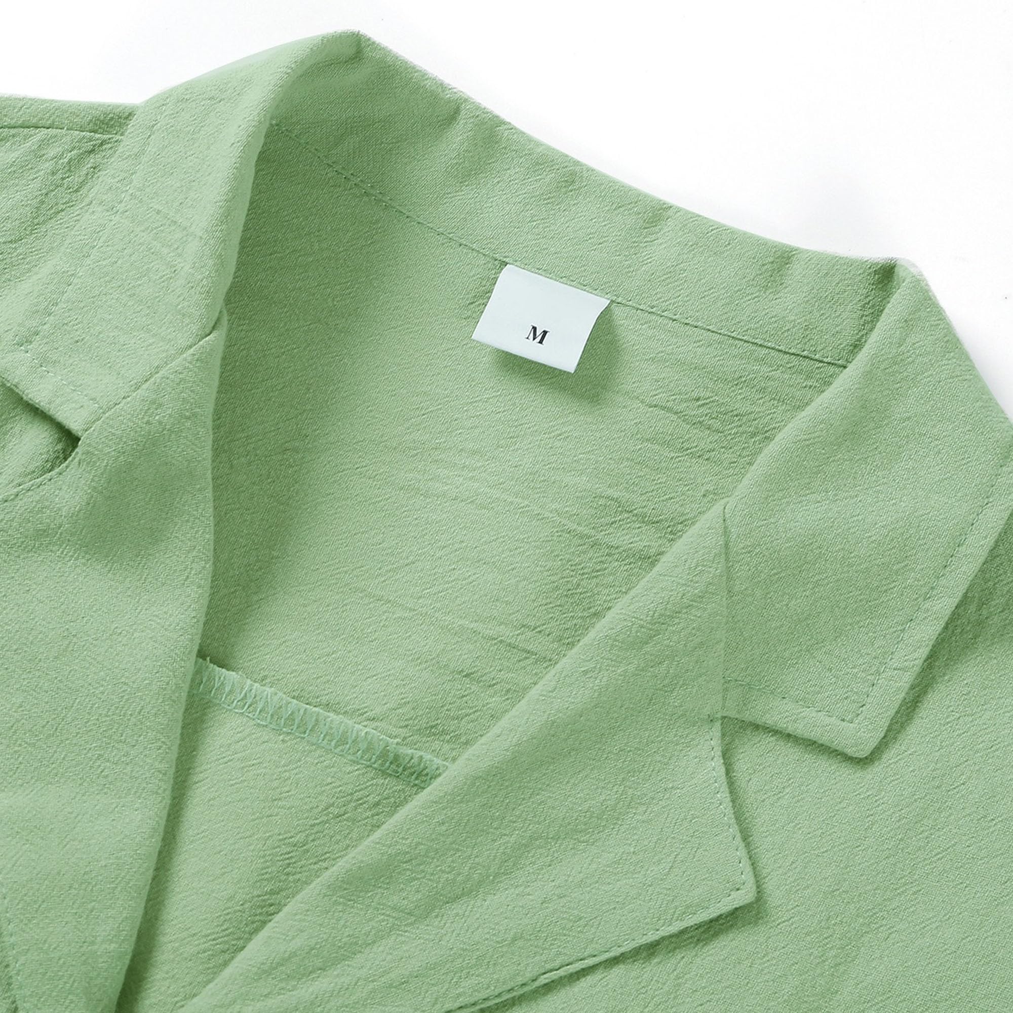 Maiyifu-GJ Men's Short Sleeve Button Down Shirt | Summer Casual Cotton Linen Shirt | Lightweight & Breathable Dress Shirt for Office, Travel & Outdoor Activities