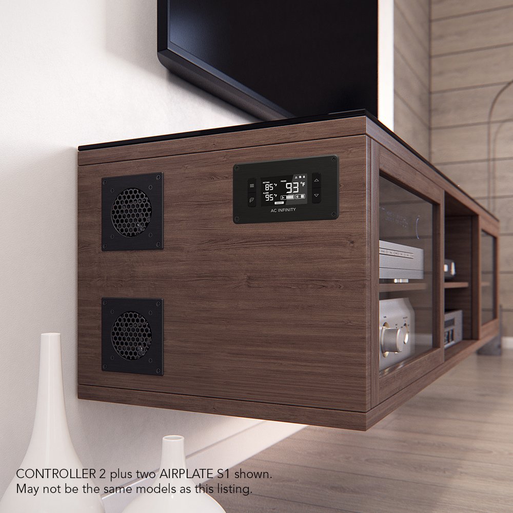 AC Infinity Controller 2 - Thermostat & Fan Speed Controller for Home Theater & AV Cabinets - Perfect for Media Cooling Systems