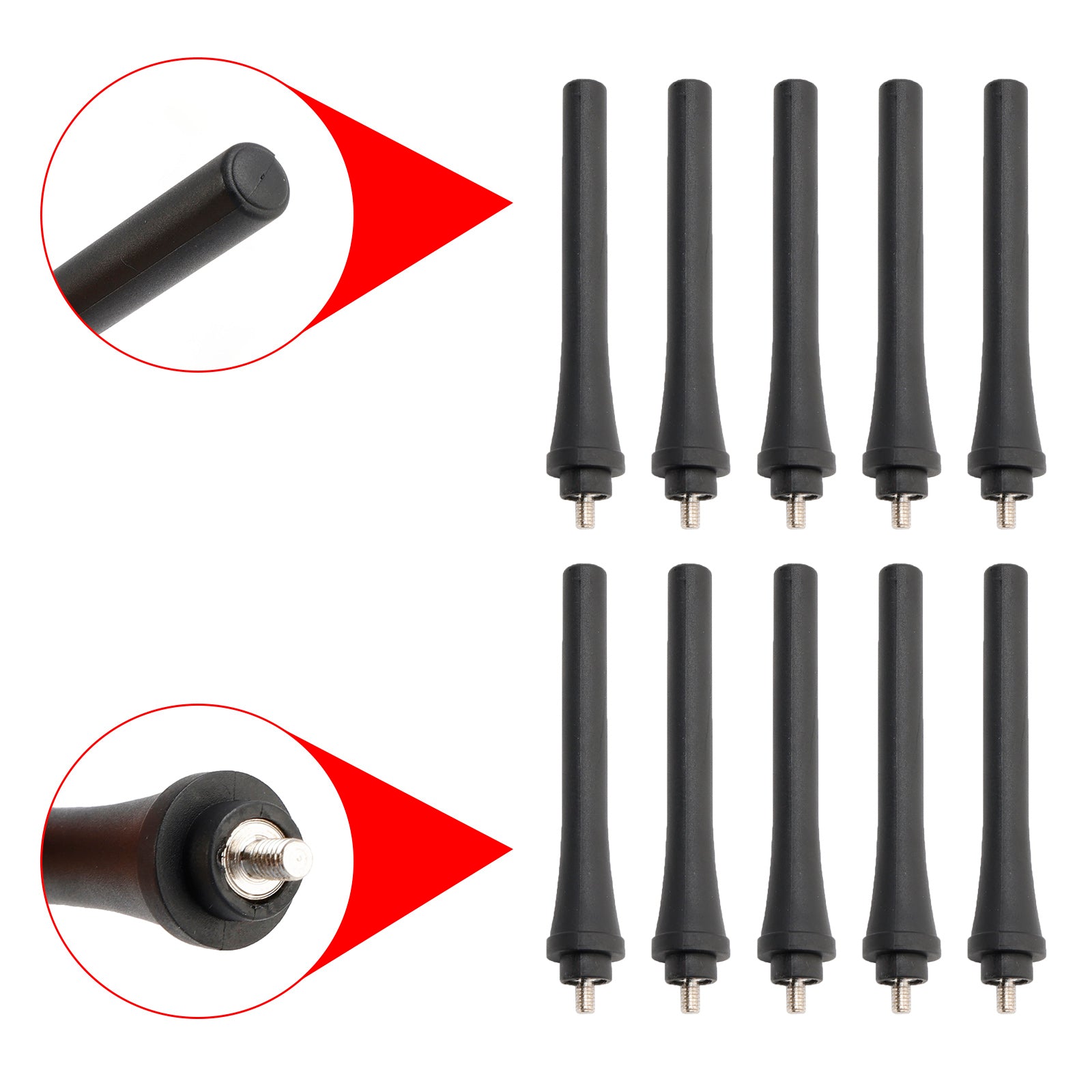 10x Radio 80mm HYT TC310 Antenna 400-470MHz for Hytera TC310 TC320 Walkie Talkie - Perfect for Construction, Security, and Outdoor Communication