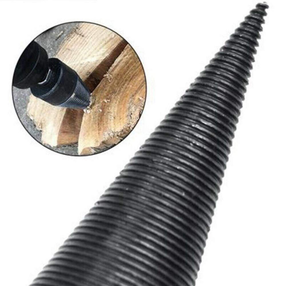 High-Speed Carbon Steel Firewood Drill Bit - Hex Shank Wood Splitter Cone Driver - Durable Power Tool Accessories for Fast Wood Splitting (32mm Hole Diameter) - Perfect for Fireplace, Camping & DIY Woodworking Projects