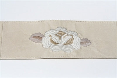 Embroidered Genuine Leather Belt for Men & Women - Classic Putty Brown - Perfect for Casual, Office & Formal Outfits