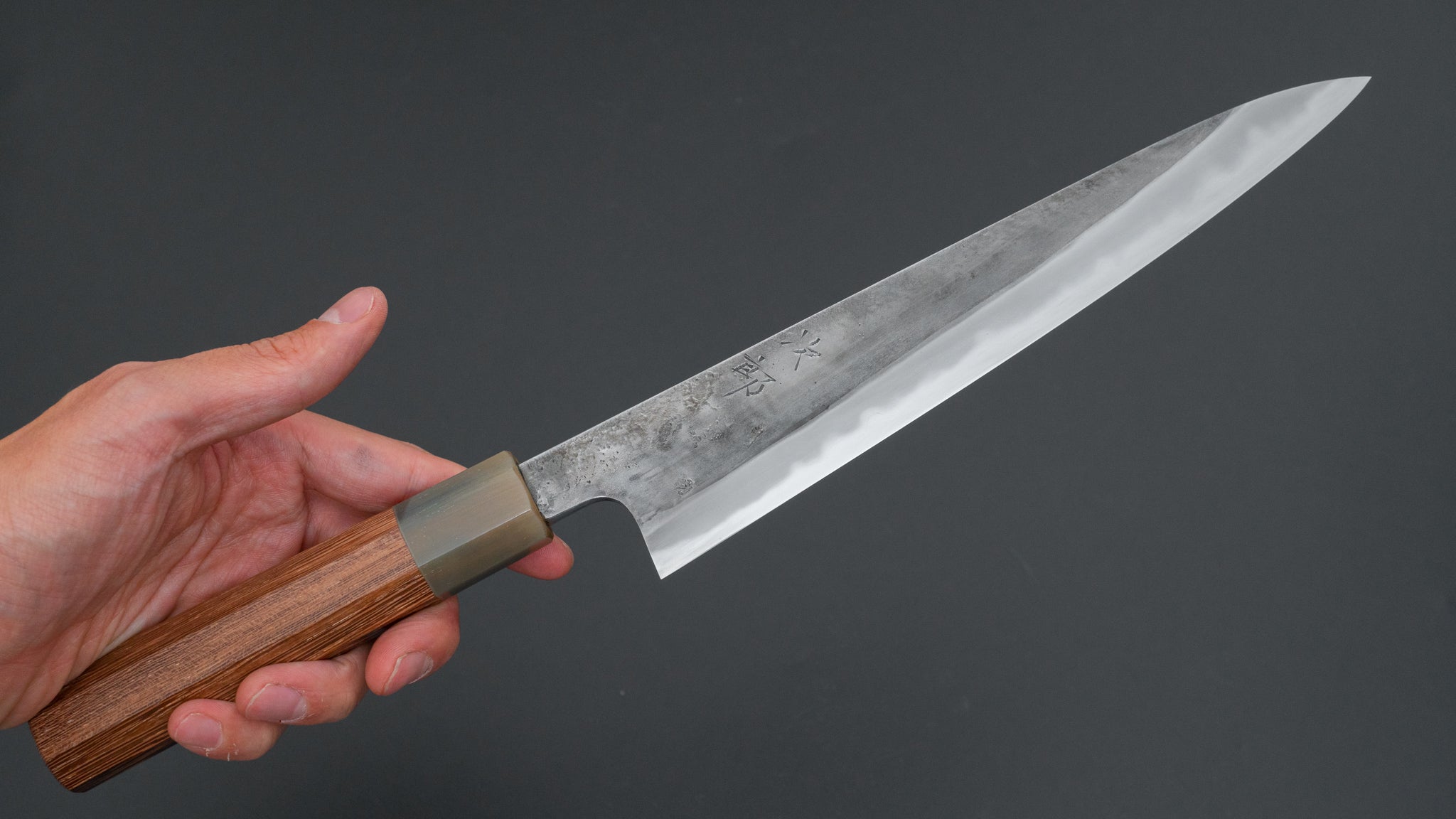 Premium Jiro Tsuchime Wa Sujihiki 210mm Japanese Slicing Knife with Taihei Tagayasan Handle - Perfect for Sushi, Sashimi & Meat Carving (#608)