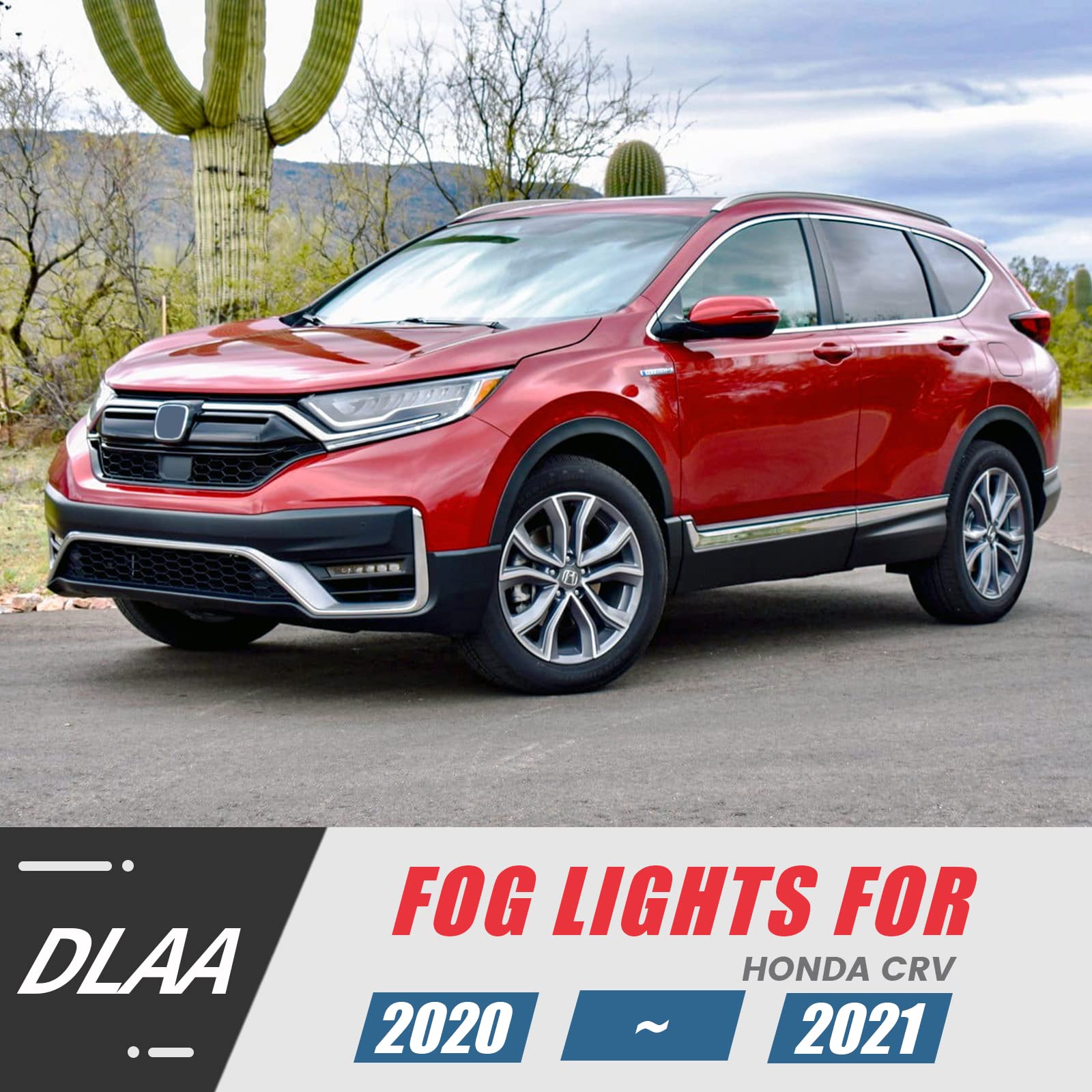 DLAA LED Fog Lights Kit for Honda CRV 2020 2021 - Clear Lens Front Fog Lamps with Wiring Harness, Waterproof Spot Lights (1 Pair) - Perfect for Night Driving & Off-Road Adventures