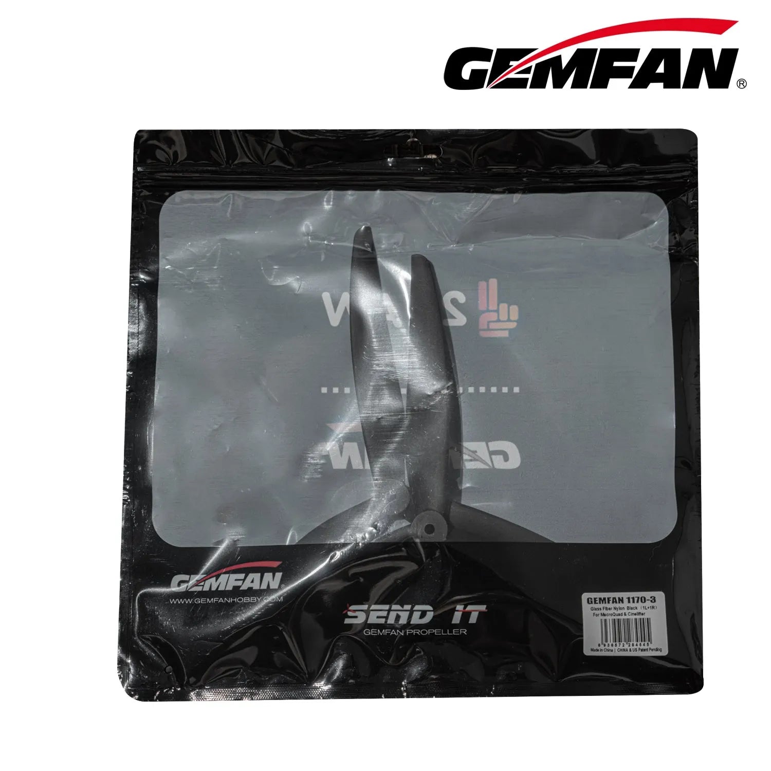 Gemfan 1170 3-Blade 11-Inch 1.5mm Propeller Pair for 3220 Motor - High-Performance Drone Propellers for FPV Racing and Aerial Photography