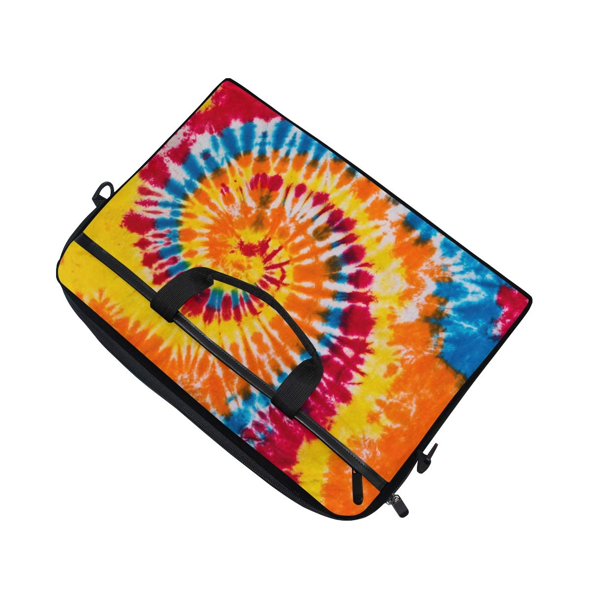 VIKKO Tie Dye Red Yellow Swirl Laptop Bag - Stylish Shockproof Sleeve Case for 11.6-14 Inch Laptops, Tablets, Ultrabooks with Shoulder Strap - Perfect for Work, Travel, and School