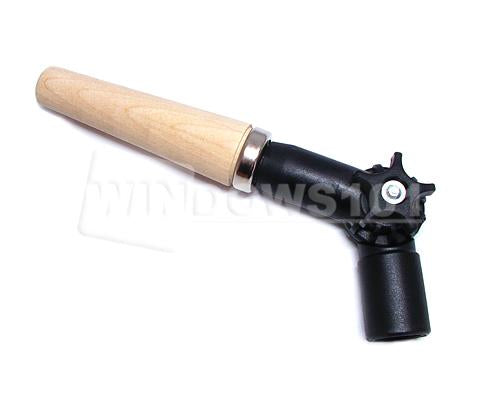 Ettore Angle Adapter with Wood Tip - 360° Adjustable Cleaning Tool for Hard-to-Reach Areas, Windows, Baseboards & Ceiling Corners