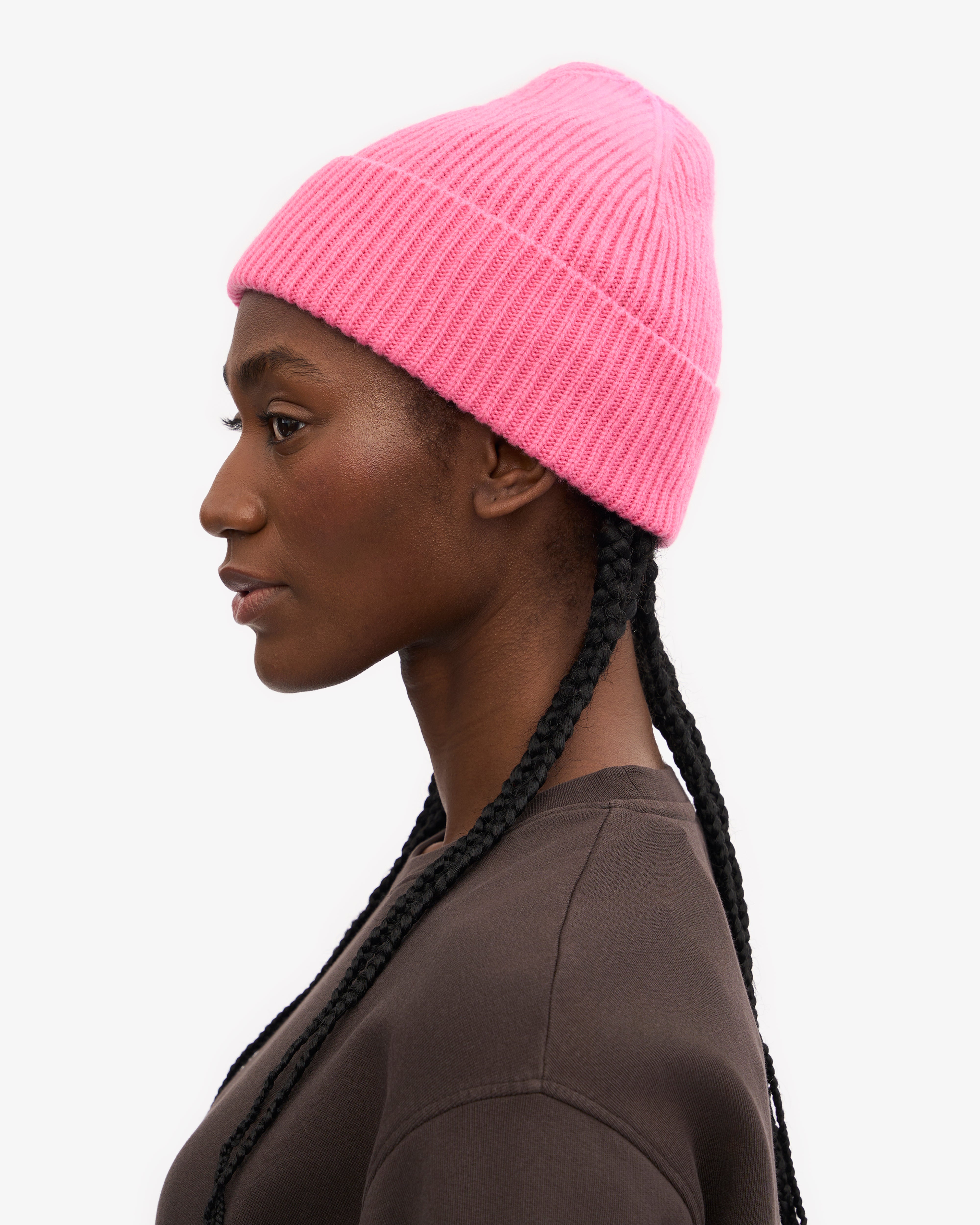 Premium Merino Wool Beanie - Soft & Warm Winter Hat for Men & Women - Bubblegum Pink - Perfect for Skiing, Hiking & Outdoor Activities